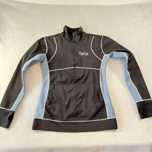 Bio Sweats Sauna Jacket Woman's SM (6-8) 1/2 Zip Long Sleeve w/ Kangaroo Pouch